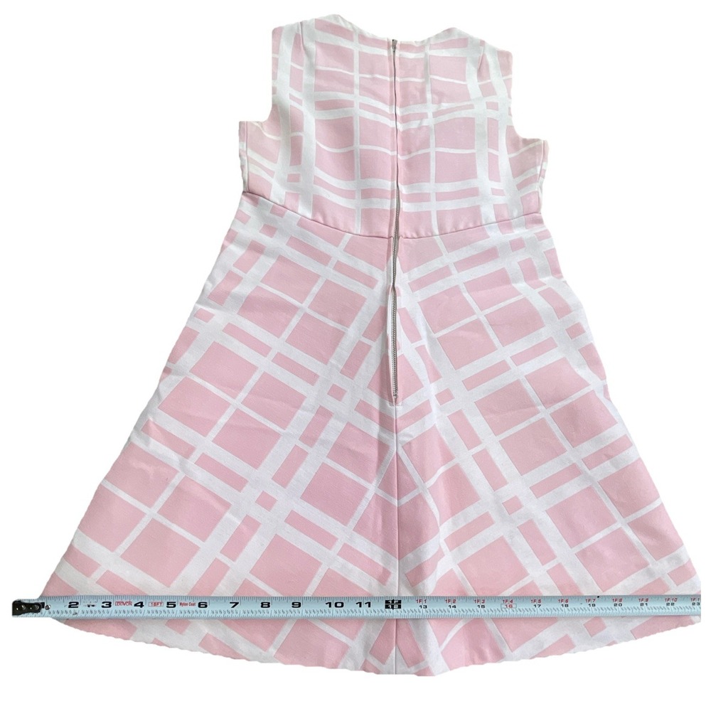 Vintage 1960s Eloise Curtis Happenstance Pink & White Mod Shift Dress Sleeveless - Picture 14 of 14